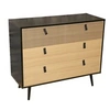 Image de - Commode contemporaine effet bois Chelsea - L. 98 x H. 82 cm - Noir - Chelsea