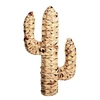 Image de - Cactus en jacinthe d'eau tressée Natural Living - H. 45 cm - Marron - Natural Living