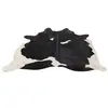 Image de Tapis Déco en Cuir "Vache" 230x240cm Noir & Blanc