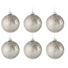 Image de Lot de 6 Boules de Noël "Brillant" 8cm Argent
