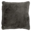 Image de Coussin Imitation Fourrure "Cutie" 45x45cm Gris Foncé
