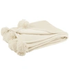 Image de Plaid pompon polyester crème - - Beige - Polyester