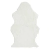 Image de Tapis Imitation Fourrure "Lesley" 60x94cm Blanc