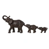 Image de Statue Déco "Famille d'Eléphants" 83cm Marron