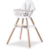 Image de Evolu 2 Chaise Haute 2 en 1 + Arceau Naturel Blanc