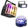 Image de PARTY-3PACK - Pack De 3 Effets De Lumières A Leds Derby Strobe Astro