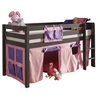 Image de Tente pour lit mezzanine tissu rose et violet Bella