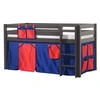 Image de Tente pour lit mezzanine tissu bleu et rouge Domino