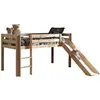 Image de PINO Lit Compact avec Toboggan Pin Massif Nature 209 x 217 x 114 cm