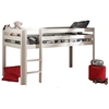 Image de PINO Lit sureleve en pin massif 90x200cm avec sommier Blanc