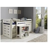 Image de Vipack PINO Lit + sommier + Bureau + Commode 4 tiroirs + Commode 2 portes + tablette penderie