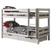 Image de Vipack Lit Enfant Superposé Pino 90x200cm Blanc Hauteur 140cm + 2 tiroirs de lit
