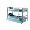 Image de Vipack PINO lits superposés pin massif Blanc 209 x 105 x 140 cm + Lit gigogne