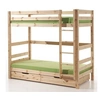 Image de Vipack PINO Lit Superposé Pin Massif + Lot de 2 Tiroirs
