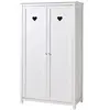Image de Armoire 2 portes bois laqué blanc Cour