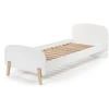 Image de KIDDY Lit simple en bois laqué et brut et sommier 90x200cm Blanc