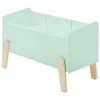 Image de Coffre à jouets laqué vert et pieds bois massif clair Kiddy