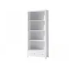 Image de Vipack Bibliothque Erik bois laqu blanc 3 tablettes et 1 tiroir L87xH205cm