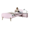 Image de KIDDY Lit simple en bois et sommier + Barrière de sécurité + Chevet enfant 1 porte