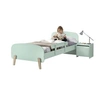 Image de KIDDY Lit simple en bois et sommier + Barrière de sécurité + Chevet enfant 1 porte