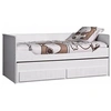 Image de ROBIN Lit capitaine 90x200 avec 2 tiroirs et lit gigogne + Sommier 13 lattes