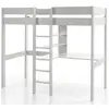Image de PINO Lit combiné 90x200cm pin massif laqué Blanc