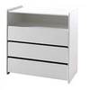 Image de Commode 3 Tiroirs & 1 Niche Kiddy 90cm Blanc