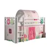 Image de PINO Lit sureleve pin massif avec sommier Blanc Spring