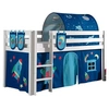 Image de PINO Lit sureleve pin massif avec sommier Blanc space