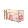 Image de PINO Lit Compact Pin Massif Naturel 209 x 105 x 114 cm + Rideau de lit Spring