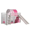 Image de PINO Lit mezzanine avec toboggan + Princess rideau