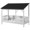 Image de MALIA Lit cabane 90x200 avec toit noir
