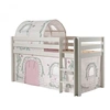 Image de PINO Lit sureleve en pin massif 90x200cm avec sommier Blanc Birdy