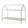 Image de Lit cabane gigogne 90x200 cm pin massif blanc Kali