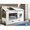 Image de LIO Lit cabane 90x200cm + Set de rideaux + Lit gigogne