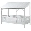 Image de MALIA Lit cabane 90x200cm avec toit blanc + Sommier + Matelas