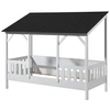 Image de MALIA Lit cabane 90x200 avec toit noir