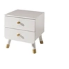 Image de Chevet Billy blanc satin