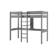 Image de Lit Mezzanine Gris avec Bureau 90x200