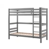 Image de PINO Lits superposés pin massif gris 209x105x182cm + Lit gigogne