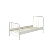 Image de Lit simple en métal blanc mat Bronxx 90x200cm