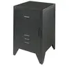 Image de Chevet en métal Bronxx 1 porte 1 etagere 60x40x40cm Noir Mat