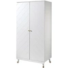 Image de Armoire 2 portes bois blanc satiné Funy