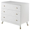 Image de Commode 3 tiroirs bois blanc satiné Funy