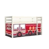 Image de PINO Lit sureleve en pin massif avec sommier Blanc Pompiers