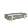Image de Pack de 2 lits empilables pin massif gris et bois clair Fernando 90x200 cm
