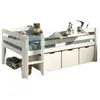 Image de Lit mi-haut + 3 rangements avec tablette