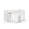 Image de Lit Scott Bureau 2 Commodes Blanc