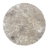 Image de Tapis de salon tissé plat - Cities Collection - Space Trip - 240 x 240 cm - Style Graphique Artistique, Inspiré des Anciennes Cartes - Décoration
