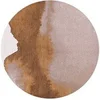 Image de Tapis de salon tissé plat Lagoon - Meditation Collection - Chestnut - 140 x 140 cm - Design inspiré des taches d'encre, teintes chaudes et naturelles